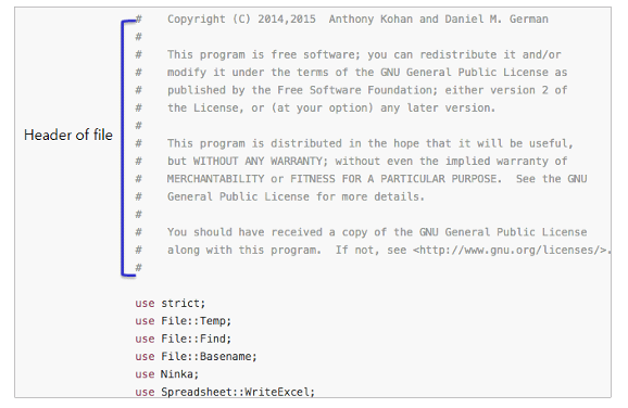 문자열 검색도구에서 라이선스를 판단하는 이미지