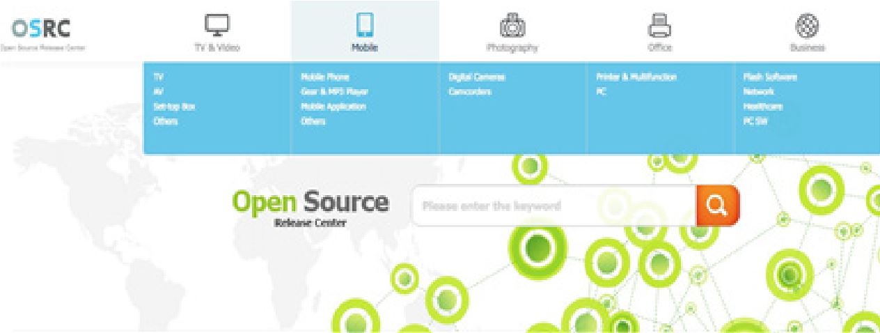 삼성전자의 소스코드 제공 사이트